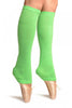 Neon Green Gaufre Dance/Ballet Leg Warmers