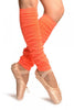 Neon Orange Gaufre Dance/Ballet Leg Warmers