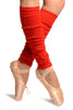 Red Gaufre Dance/Ballet Leg Warmers