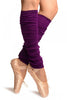Purple Gaufre Dance/Ballet Leg Warmers