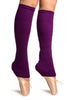 Purple Gaufre Dance/Ballet Leg Warmers