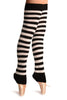 White & Black Stripes Dance/Ballet Leg Warmers