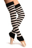 White & Black Stripes Dance/Ballet Leg Warmers
