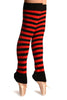 Red & Black Stripes Dance/Ballet Leg Warmers