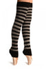 Grey & Black Stripes Dance/Ballet Leg Warmers