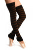 Brown & Black Stripes Dance/Ballet Leg Warmers