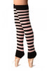 Pink & Black Stripes Dance/Ballet Leg Warmers