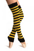 Bright Yellow & Black Stripes Dance/Ballet Leg Warmers