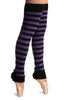 Purple & Black Stripes Dance/Ballet Leg Warmers