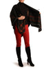 Black Square With Wide Stripe Fastening Blanket Wrap (Poncho)