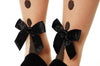 Nude With Black Dotted Seam & Bow