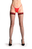 Large Mesh Fishnet With Black & Red Striped Top
