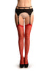 Red Stockings With Dotted Seam And Top