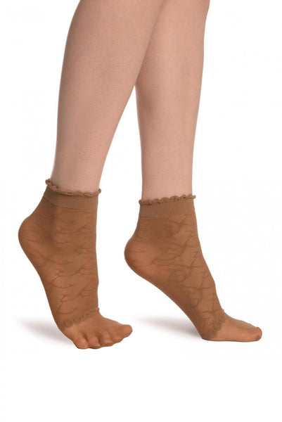  LissKiss Black Thick Mesh Socks Ankle High - Socks