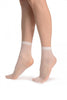Silky White Snake Skin 15 Den Socks Ankle High