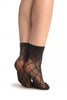 Black Diamonds & Dots Ankle High Socks