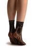 Sunflowers Black Lace Socks Ankle High