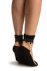 Black Versalles Lace On Invisible Mesh Ankle High Socks