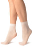 White Plain Ankle High Socks