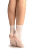 White Plain Ankle High Socks