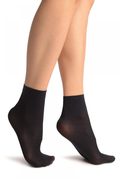 Oxford Blue Plain Ankle High Socks