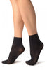 Oxford Blue Plain Ankle High Socks