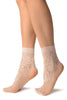 White Lilly Lace Socks Ankle High