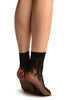 Black Lilly Lace Socks Ankle High