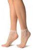 White Roses Lace Socks Ankle High