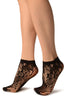 Black Roses Lace Socks Ankle High