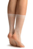 White Peisleys Lace Socks Ankle High