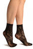Black Versailles Lace Socks Ankle High