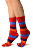 Rainbow Stripes & Printed Smiles Ankle High Toe Socks