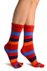 Rainbow Stripes & Printed Smiles Ankle High Toe Socks