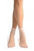 White With Dots & Bow Comfort Top Ankle High Socks