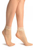 Cream Fishnet Comfort Top Ankle High Socks