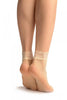 Cream Fishnet Comfort Top Ankle High Socks
