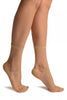 Gold Lurex Top & Heel Invisible Ankle High Socks
