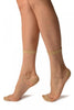 Gold Lurex Top & Heel Invisible Ankle High Socks
