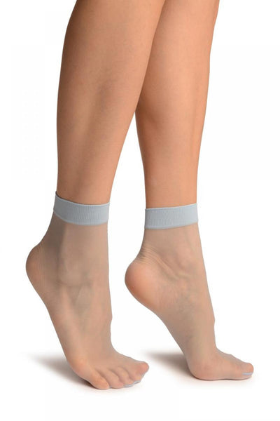 Sky Blue Summer Ankle High Socks