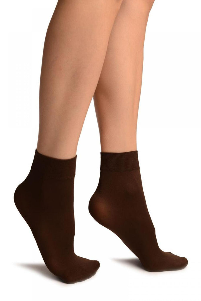 Brown Comfort Top Strong Ankle High Socks