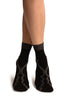Black With Persian Silver Lurex Pattern Ankle High Socks