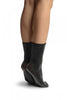 Black With Silver Lurex Comfort Top Ankle High Socks