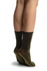 Black With Gold Lurex Comfort Top Ankle High Socks