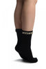Black With Pearls and Silver Beads Stripe Ankle High Socks