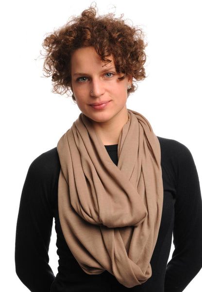 Linen Grey Soft Cotton Snood Scarf