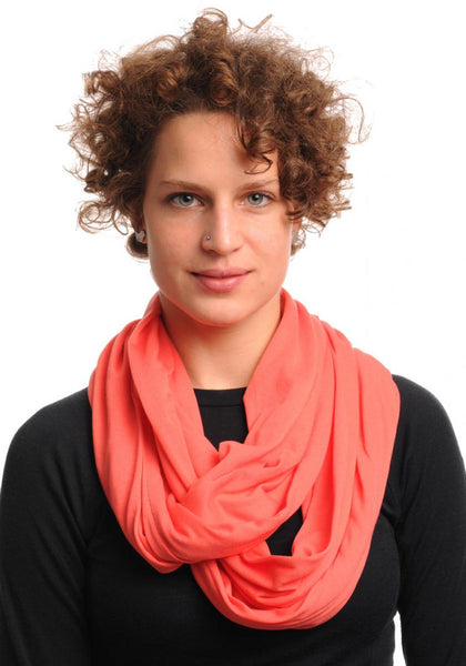 Coral Soft Cotton Snood Scarf