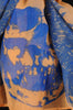 Beige With Blue Skull & Raven Wings Unisex Scarf & Beach Sarong