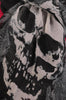 Black With Beige Skull & Raven Wings Unisex Scarf & Beach Sarong
