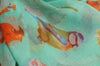 Colourful Birds on Turquoise Unisex Scarf & Beach Sarong